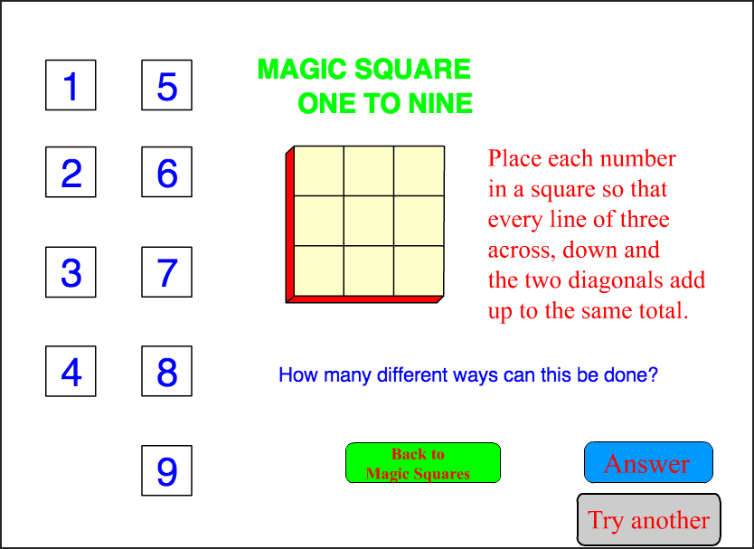 1 to 9 Square